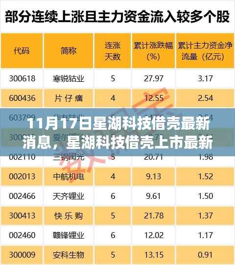 揭秘星湖科技借壳上市最新动态,重磅消息揭秘,最新消息一览(11月17日)