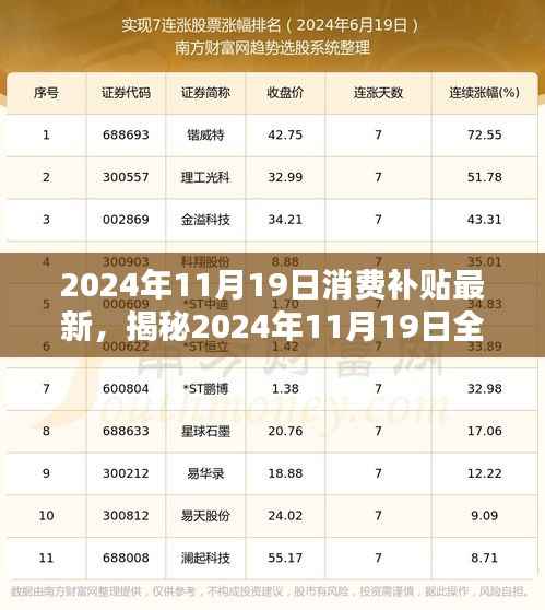 揭秘2024年11月19日全新消费补贴盛宴,省钱攻略与最新补贴信息解读