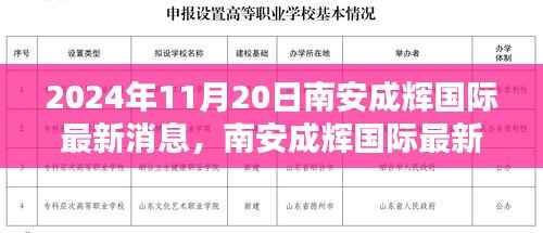 南安成辉国际最新动态揭晓,开启崭新篇章,聚焦2024年11月20日新动向