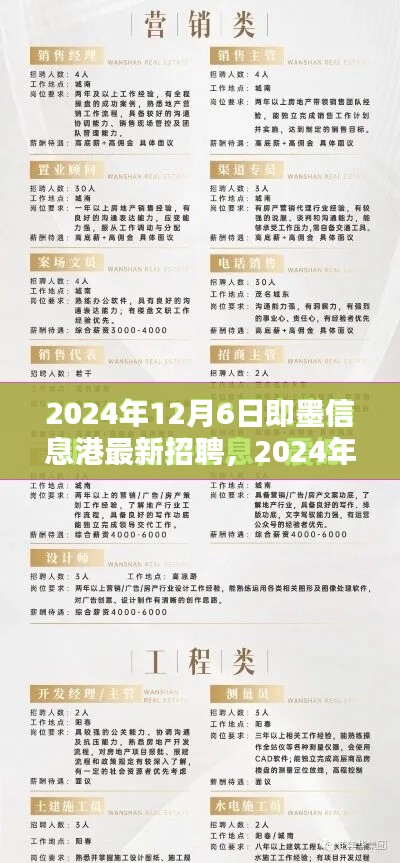 2024年12月6日即墨信息港最新招聘,2024年即墨信息港人才盛宴,最新招聘趋势及职业机遇探索