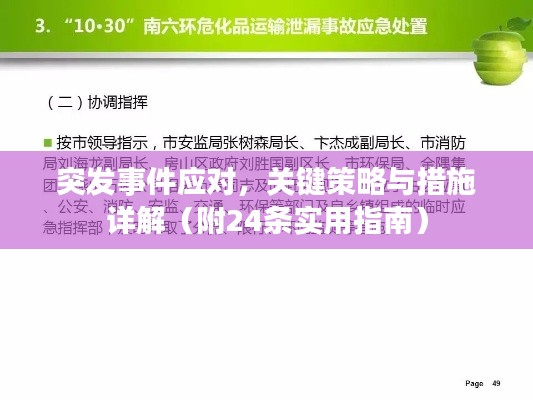 突发事件应对,关键策略与措施详解(附24条实用指南)