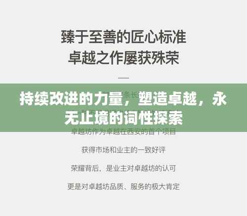 持续改进的力量,塑造卓越,永无止境的词性探索