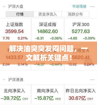 解决油突突发闷问题,一文解析关键点!